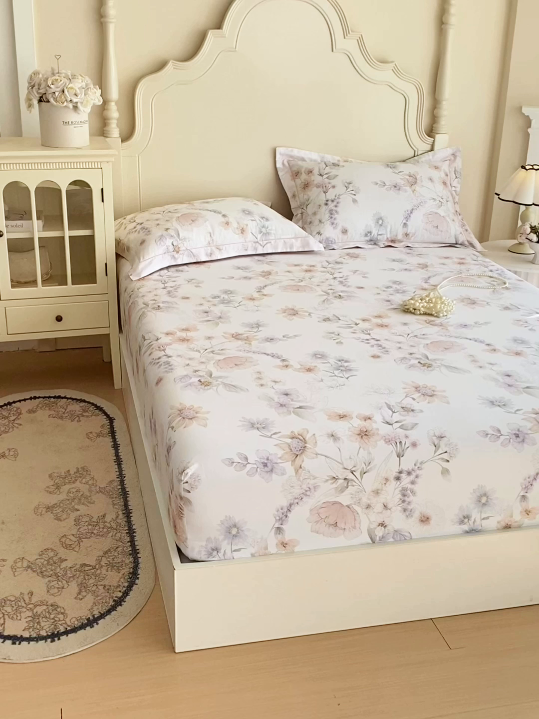 91家纺网 家纺一手货源 找家纺 宝齐莱家纺 2026新款全棉纯棉活性印花单床笠床笠单件 云裳仙子