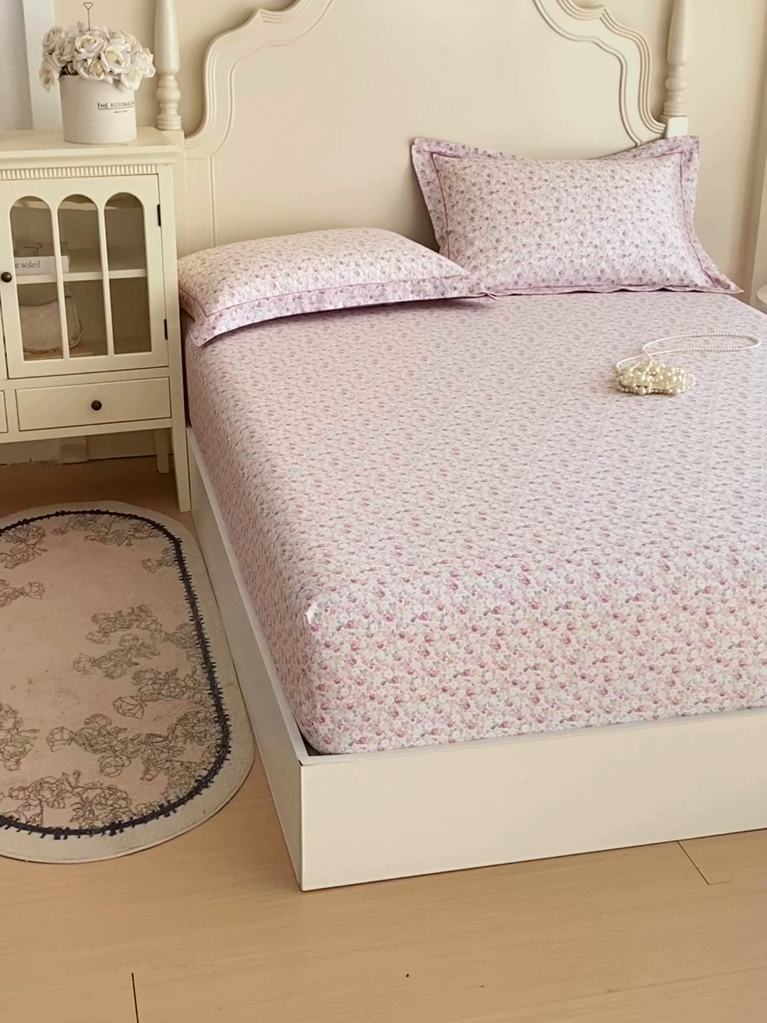 91家纺网 家纺一手货源 找家纺 宝齐莱家纺 2026新款全棉纯棉活性印花单床笠床笠单件 花姿漫