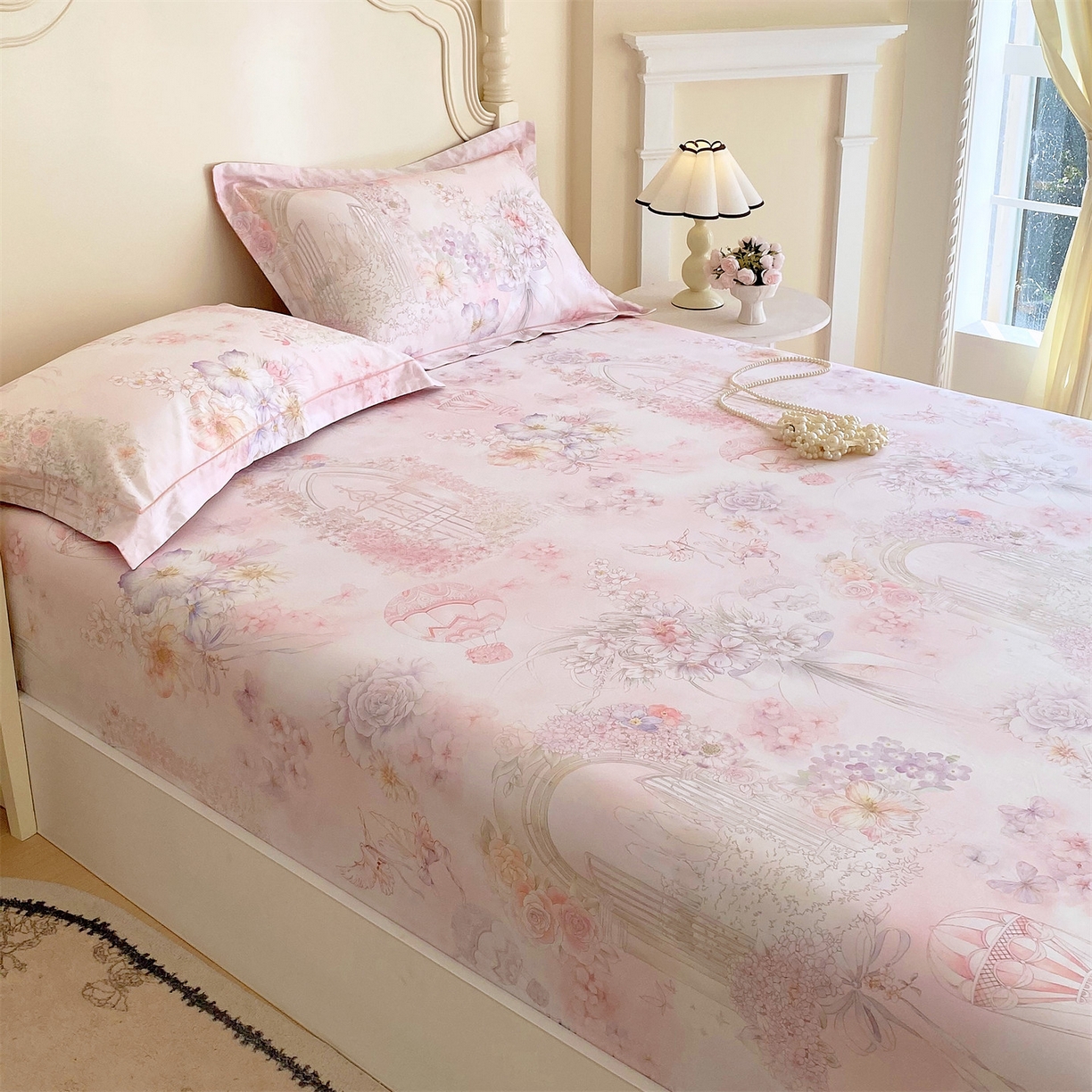 91家纺网 家纺一手货源 找家纺 （总）宝齐莱家纺 2026新款全棉纯棉活性印花单床笠床笠单件