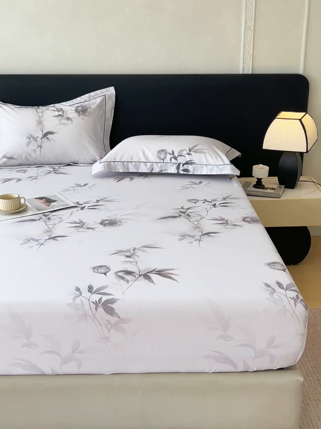 91家纺网 家纺一手货源 找家纺 宝齐莱家纺 2026新款全棉纯棉活性印花单床笠床笠单件 玫瑰的故事