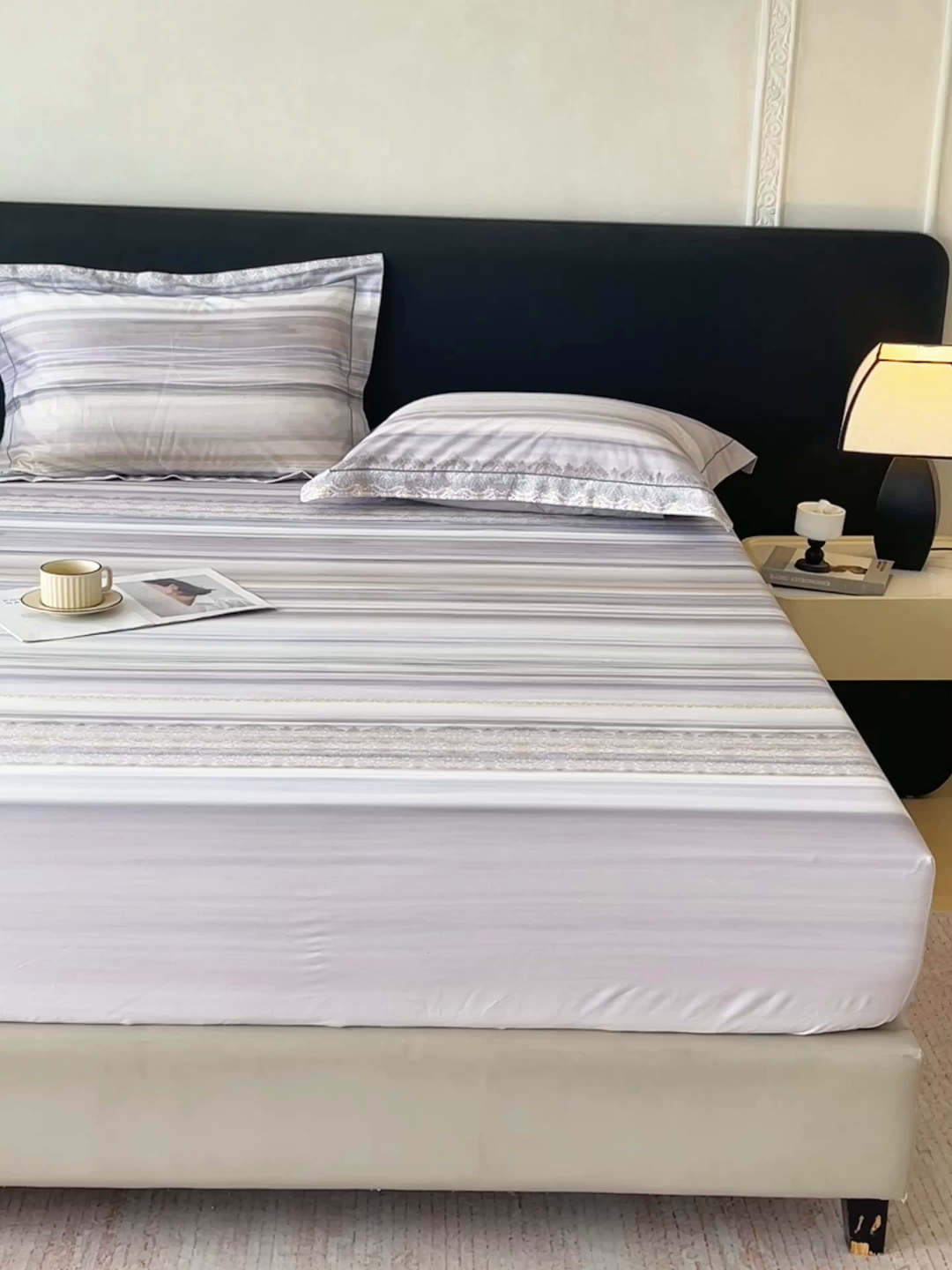 91家纺网 家纺一手货源 找家纺 宝齐莱家纺 2026新款全棉纯棉活性印花单床笠床笠单件 时光记忆