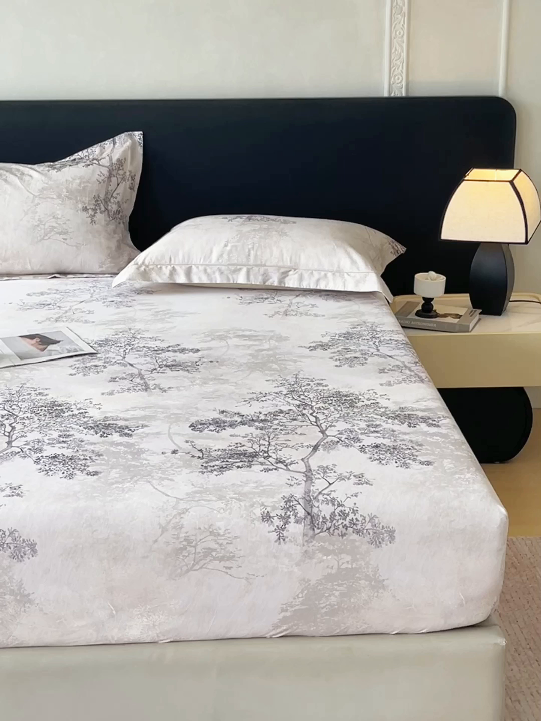 91家纺网 家纺一手货源 找家纺 宝齐莱家纺 2026新款全棉纯棉活性印花单床笠床笠单件 月光森林