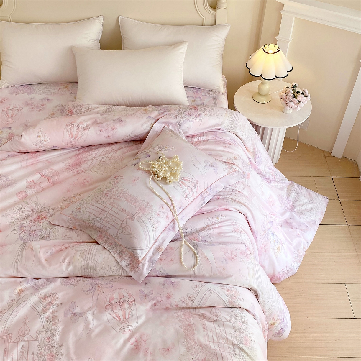 91家纺网 家纺一手货源 找家纺 宝齐莱家纺 2026新款全棉纯棉活性印花单被套被套单件单品被套 公主乐园