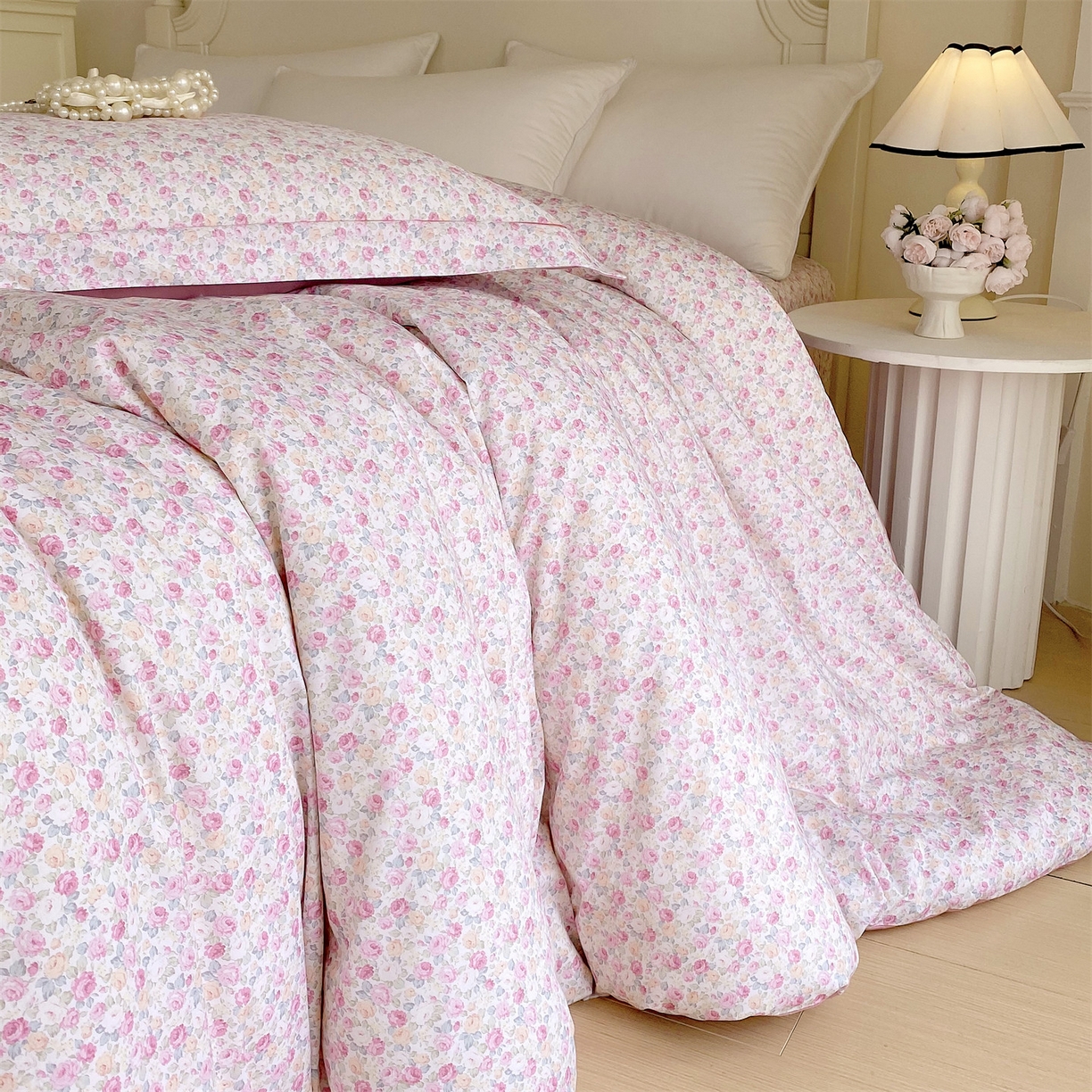 91家纺网 家纺一手货源 找家纺 宝齐莱家纺 2026新款全棉纯棉活性印花单被套被套单件单品被套 花姿漫