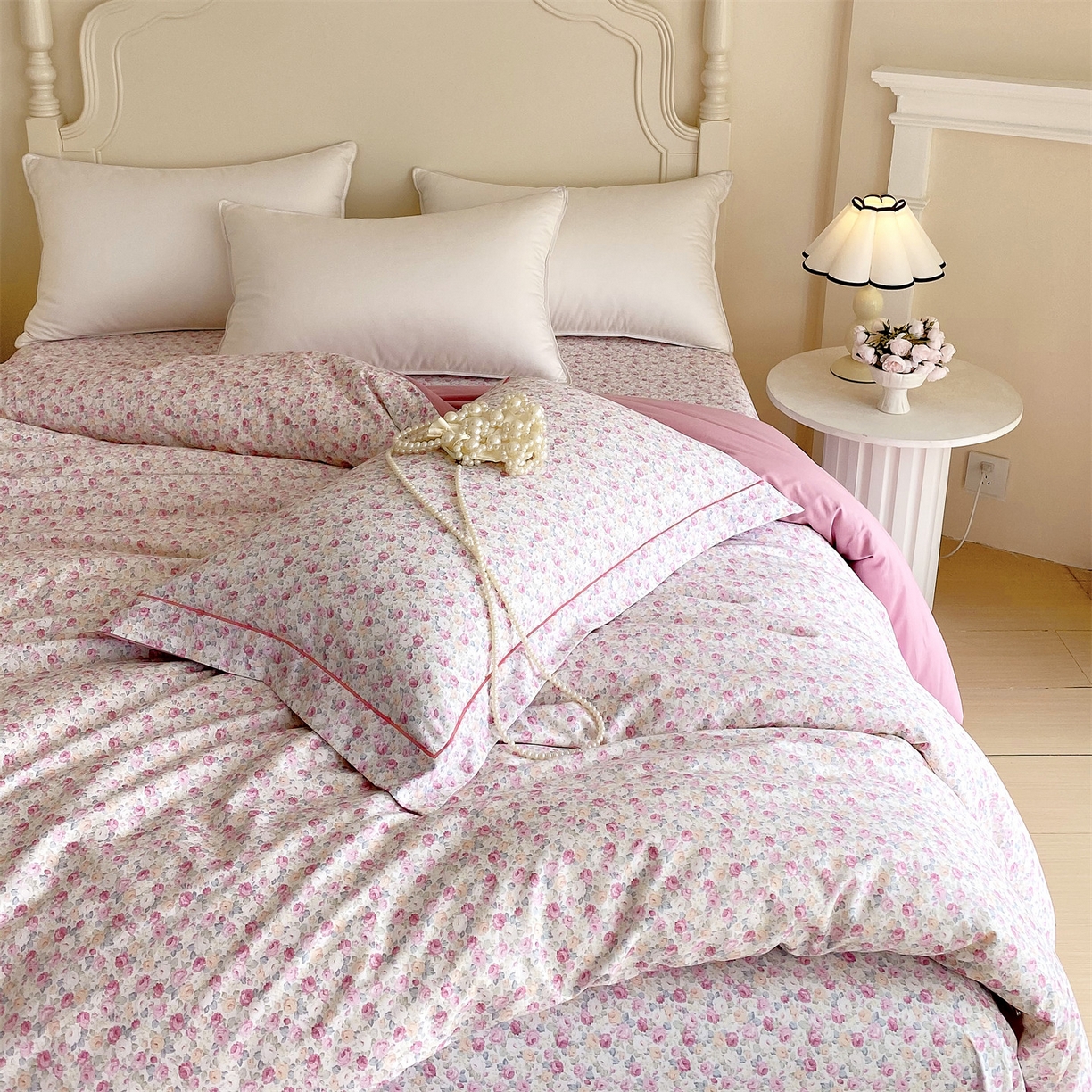 91家纺网 家纺一手货源 找家纺 宝齐莱家纺 2026新款全棉纯棉活性印花单被套被套单件单品被套 花姿漫