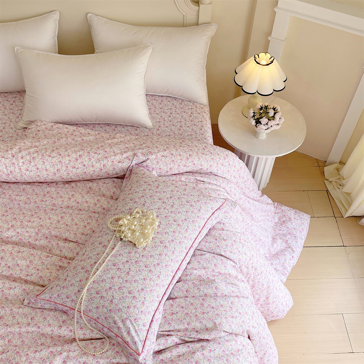 91家纺网 家纺一手货源 找家纺 宝齐莱家纺 2026新款全棉纯棉活性印花单被套被套单件单品被套 花姿漫