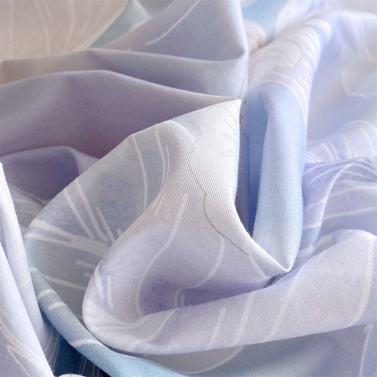 91家纺网 家纺一手货源 找家纺 宝齐莱家纺 2026新款全棉纯棉活性印花单被套被套单件单品被套 蓝色梦幻