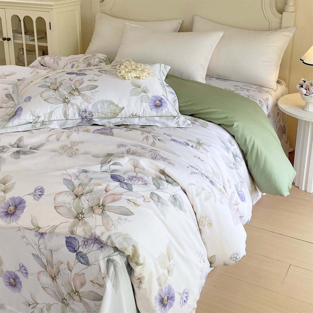 宝齐莱家纺 2026新款全棉纯棉活性印花单被套被套单件单品被套 浪漫花季