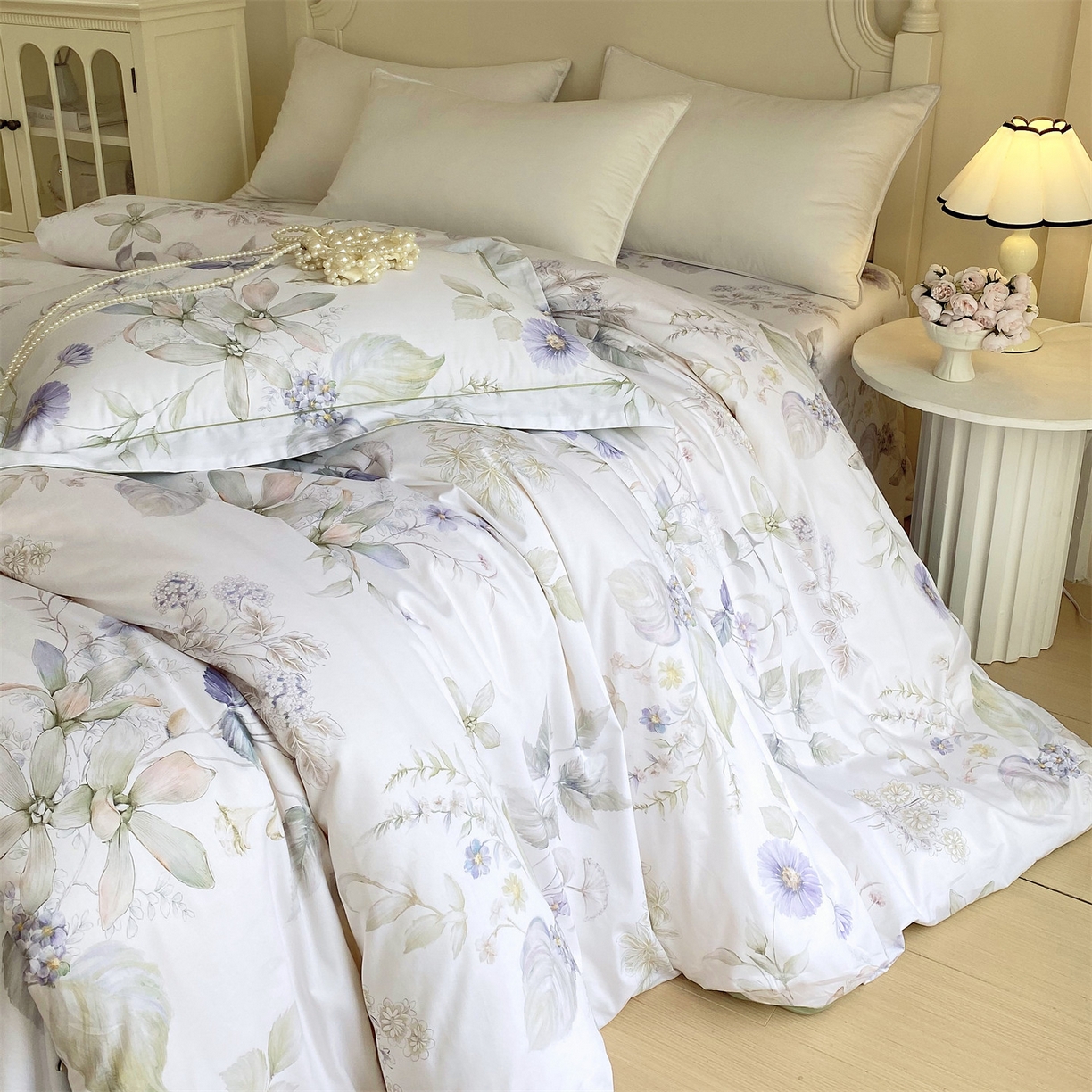 91家纺网 家纺一手货源 找家纺 宝齐莱家纺 2026新款全棉纯棉活性印花单被套被套单件单品被套 浪漫花季