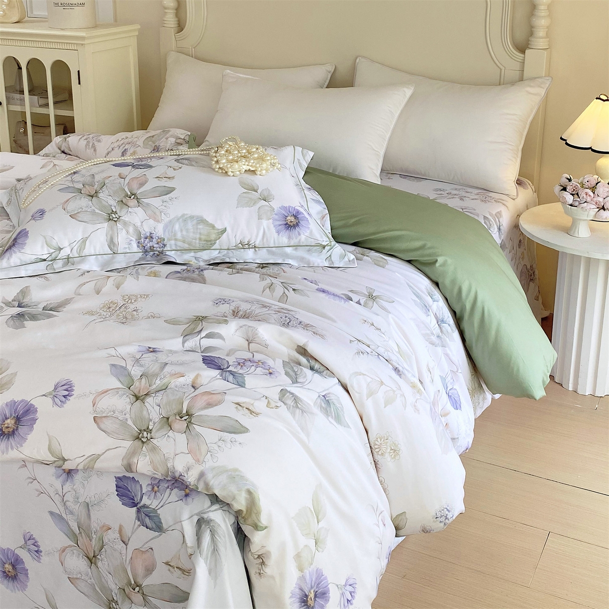 91家纺网 家纺一手货源 找家纺 宝齐莱家纺 2026新款全棉纯棉活性印花单被套被套单件单品被套 浪漫花季