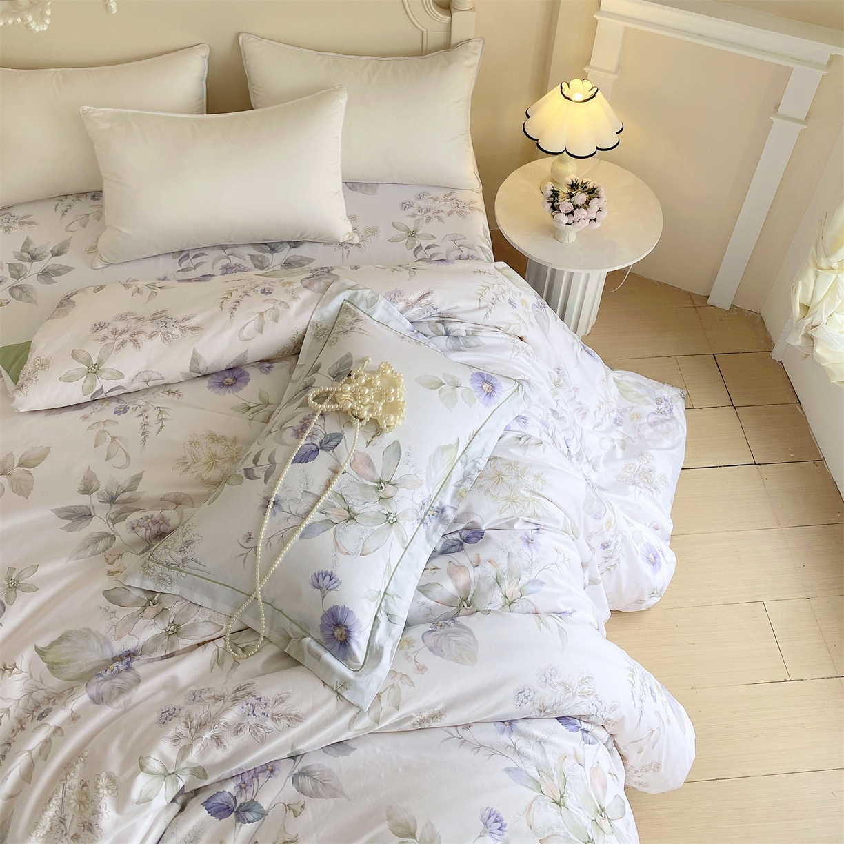 91家纺网 家纺一手货源 找家纺 宝齐莱家纺 2026新款全棉纯棉活性印花单被套被套单件单品被套 浪漫花季