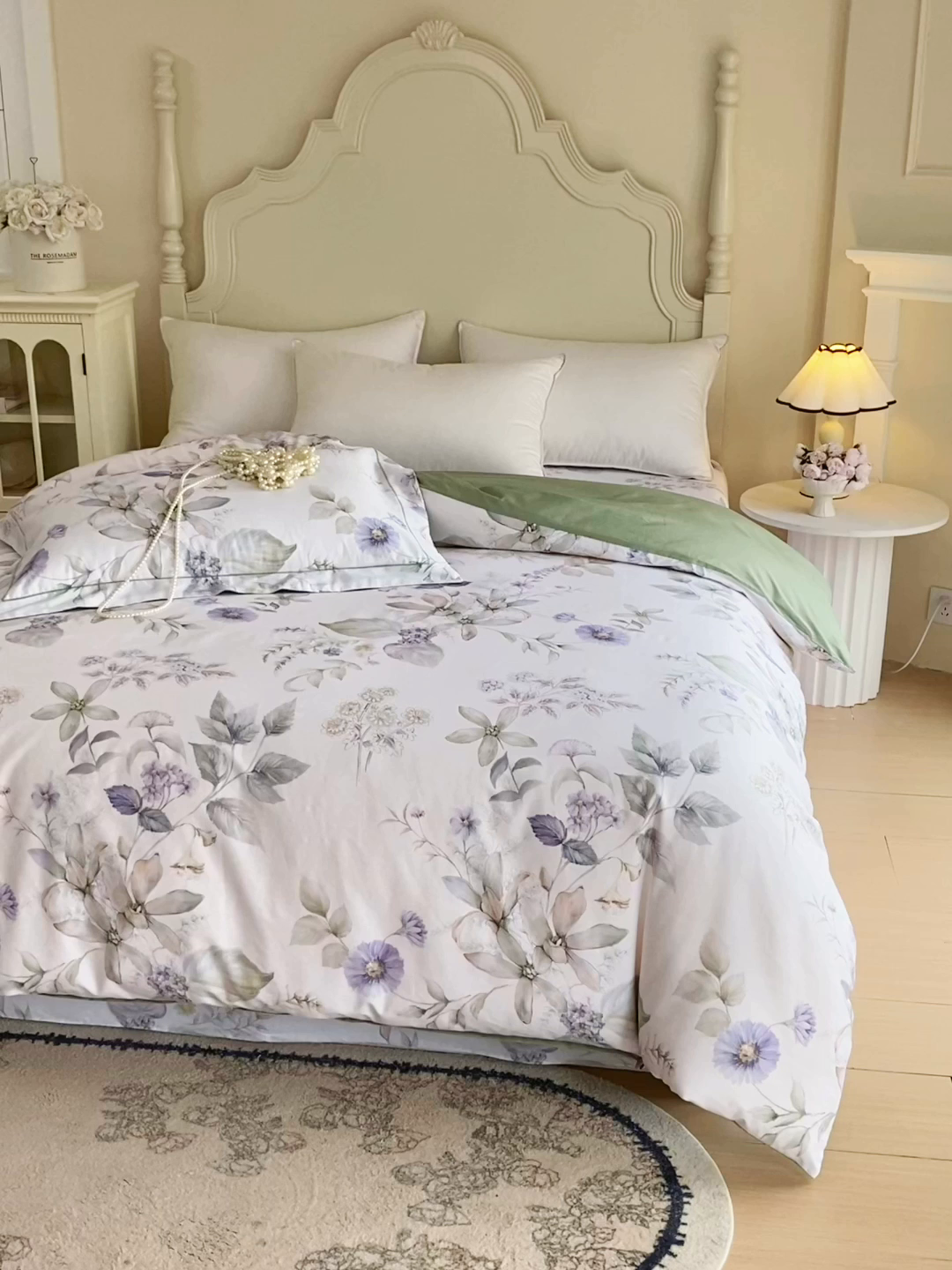 91家纺网 家纺一手货源 找家纺 宝齐莱家纺 2026新款全棉纯棉活性印花单被套被套单件单品被套 浪漫花季