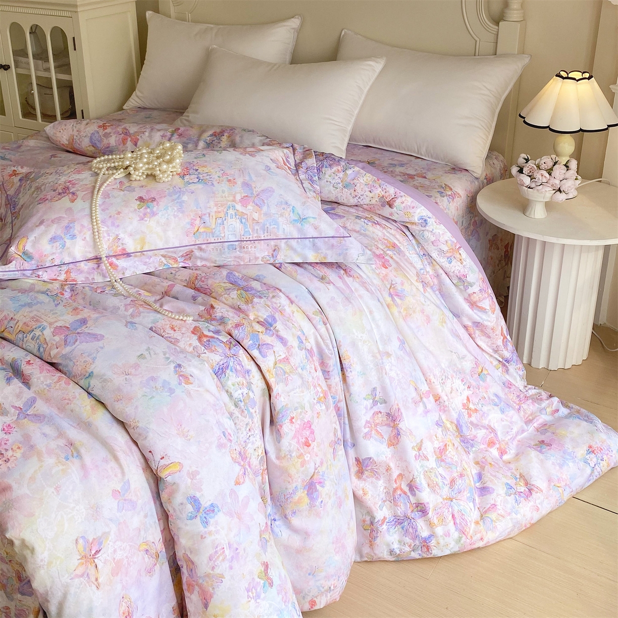 91家纺网 家纺一手货源 找家纺 宝齐莱家纺 2026新款全棉纯棉活性印花单被套被套单件单品被套 梦幻城堡