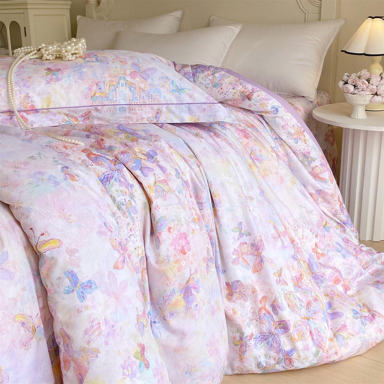 91家纺网 家纺一手货源 找家纺 宝齐莱家纺 2026新款全棉纯棉活性印花单被套被套单件单品被套 梦幻城堡