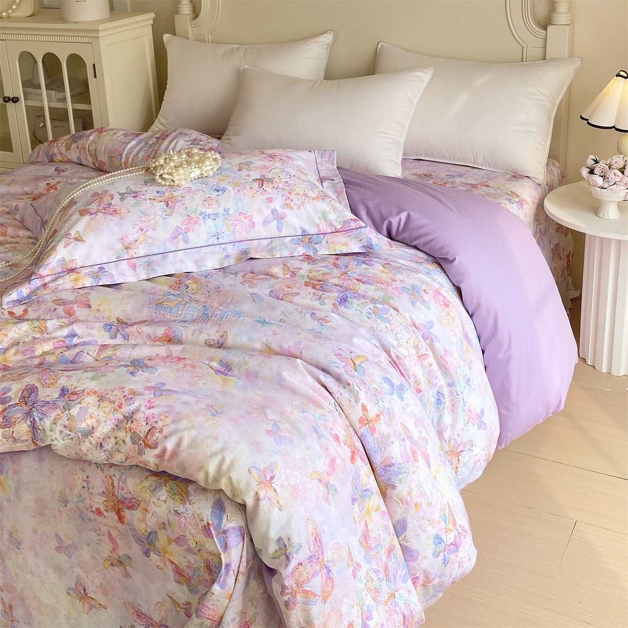 91家纺网 家纺一手货源 找家纺 宝齐莱家纺 2026新款全棉纯棉活性印花单被套被套单件单品被套 梦幻城堡