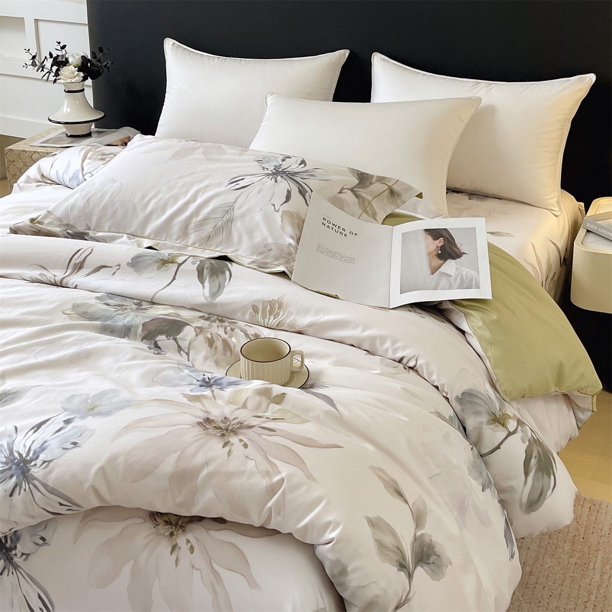 宝齐莱家纺 2026新款全棉纯棉活性印花单被套被套单件单品被套 花知晓