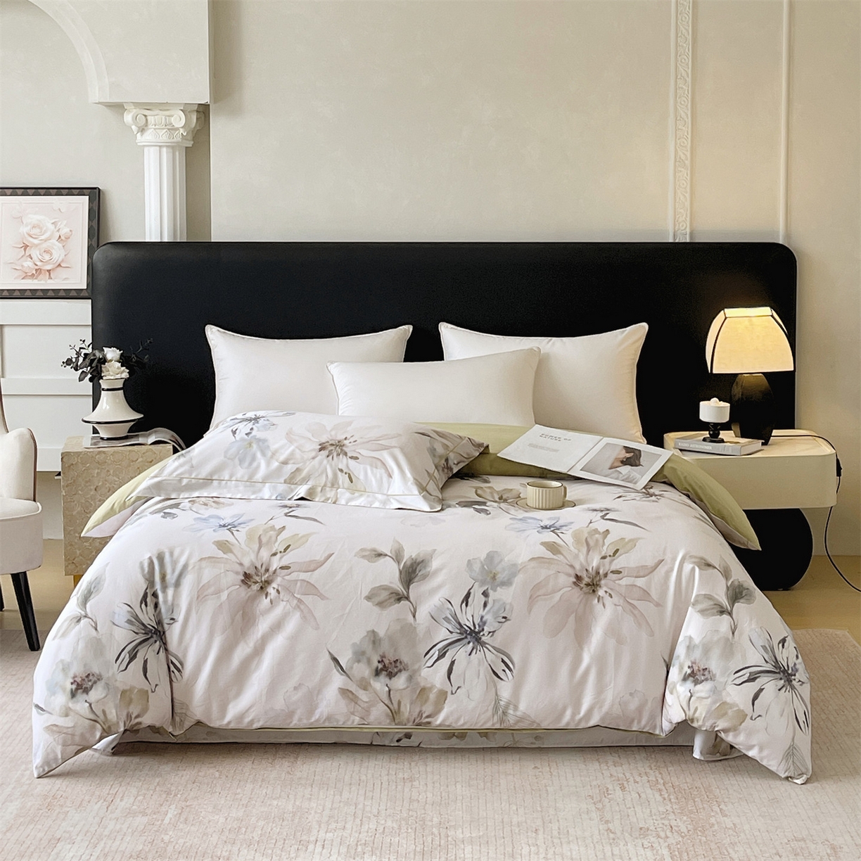 91家纺网 家纺一手货源 找家纺 宝齐莱家纺 2026新款全棉纯棉活性印花单被套被套单件单品被套 花知晓