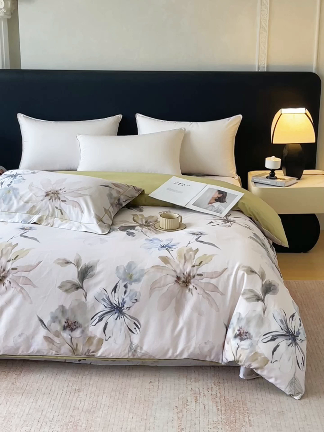 91家纺网 家纺一手货源 找家纺 宝齐莱家纺 2026新款全棉纯棉活性印花单被套被套单件单品被套 花知晓