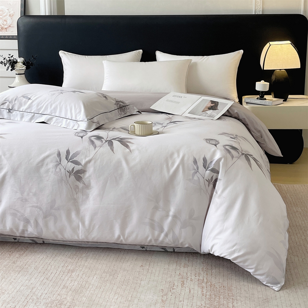 91家纺网 家纺一手货源 找家纺 宝齐莱家纺 2026新款全棉纯棉活性印花单被套被套单件单品被套 玫瑰的故事