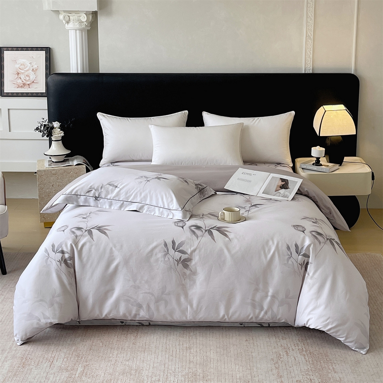 91家纺网 家纺一手货源 找家纺 宝齐莱家纺 2026新款全棉纯棉活性印花单被套被套单件单品被套 玫瑰的故事