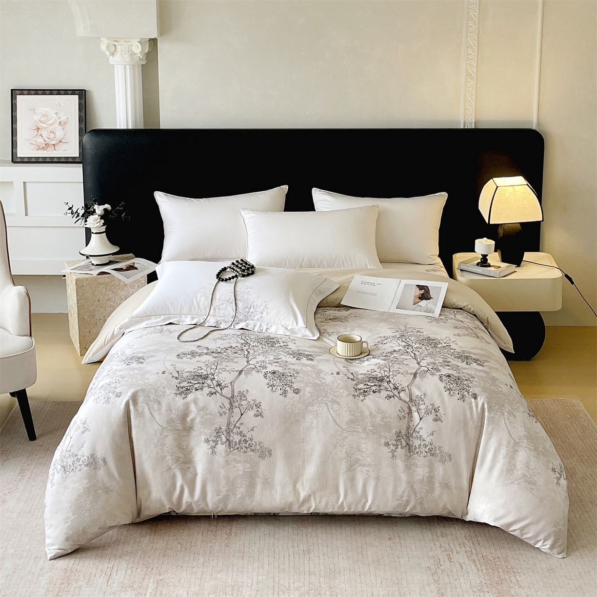 91家纺网 家纺一手货源 找家纺 宝齐莱家纺 2026新款全棉纯棉活性印花单被套被套单件单品被套 月光森林