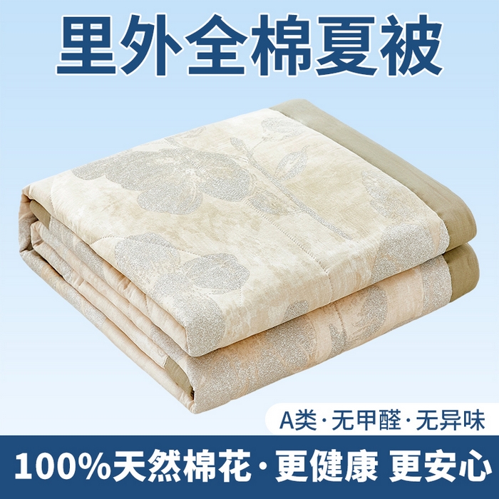 91家纺网 家纺一手货源 找家纺 （总）黛妮雅 2026新款里外全棉印花棉花被纯棉夏被夏凉被空调被 夏被四件套