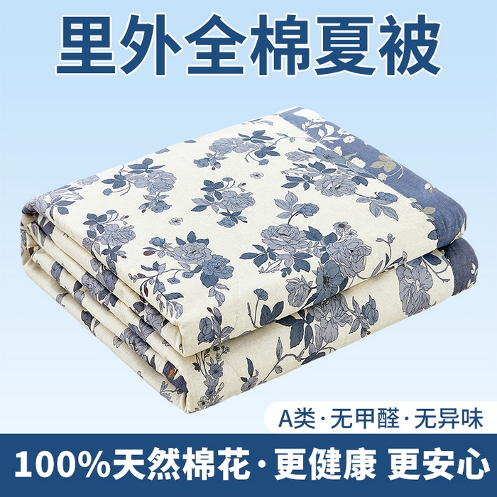 91家纺网 家纺一手货源 找家纺 （总）黛妮雅 2026新款里外全棉印花棉花被纯棉夏被夏凉被空调被 夏被四件套