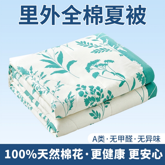 91家纺网 家纺一手货源 找家纺 （总）黛妮雅 2026新款里外全棉印花棉花被纯棉夏被夏凉被空调被 夏被四件套