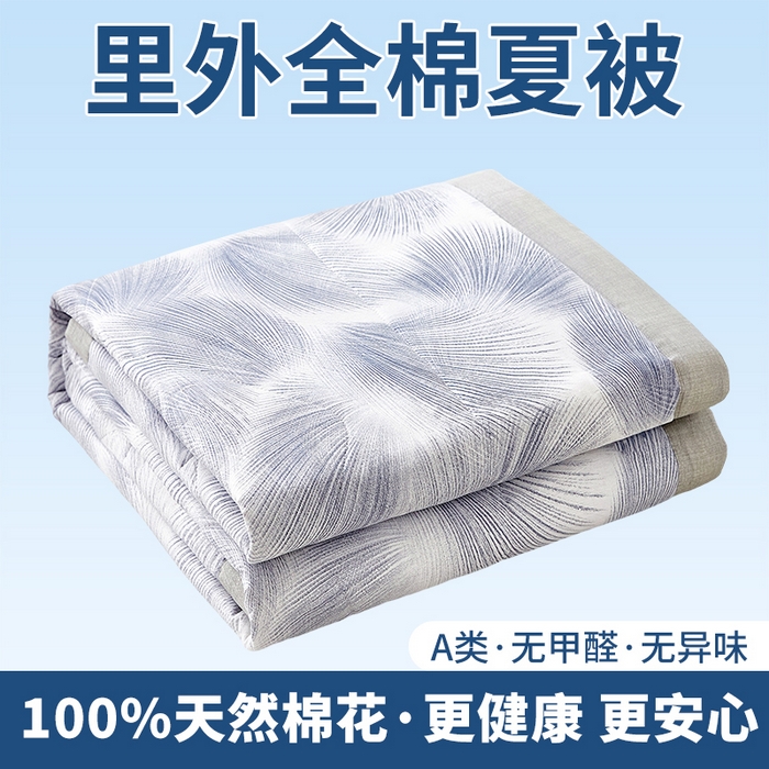 91家纺网 家纺一手货源 找家纺 （总）黛妮雅 2026新款里外全棉印花棉花被纯棉夏被夏凉被空调被 夏被四件套