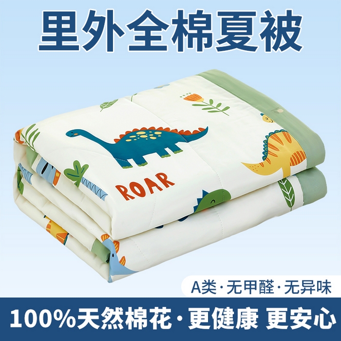 91家纺网 家纺一手货源 找家纺 （总）黛妮雅 2026新款里外全棉印花棉花被纯棉夏被夏凉被空调被 夏被四件套