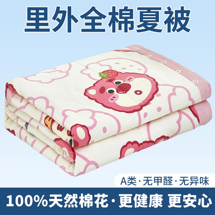 91家纺网 家纺一手货源 找家纺 （总）黛妮雅 2026新款里外全棉印花棉花被纯棉夏被夏凉被空调被 夏被四件套