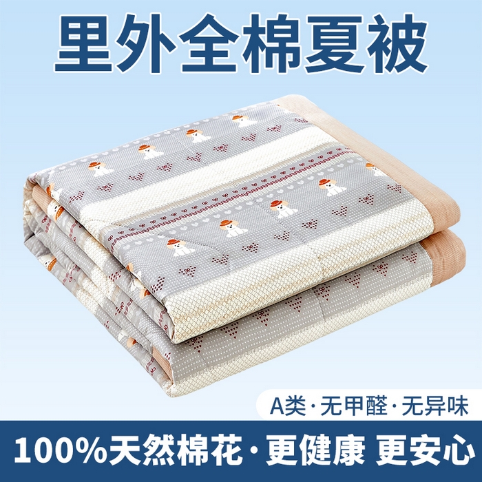 91家纺网 家纺一手货源 找家纺 （总）黛妮雅 2026新款里外全棉印花棉花被纯棉夏被夏凉被空调被 夏被四件套