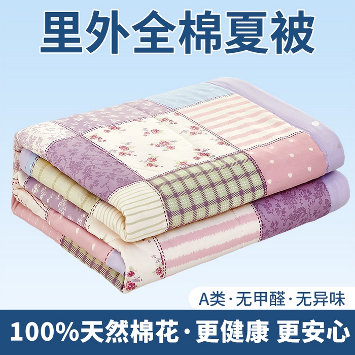 91家纺网 家纺一手货源 找家纺 （总）黛妮雅 2026新款里外全棉印花棉花被纯棉夏被夏凉被空调被 夏被四件套