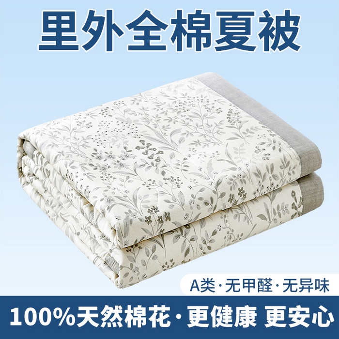 91家纺网 家纺一手货源 找家纺 （总）黛妮雅 2026新款里外全棉印花棉花被纯棉夏被夏凉被空调被 夏被四件套
