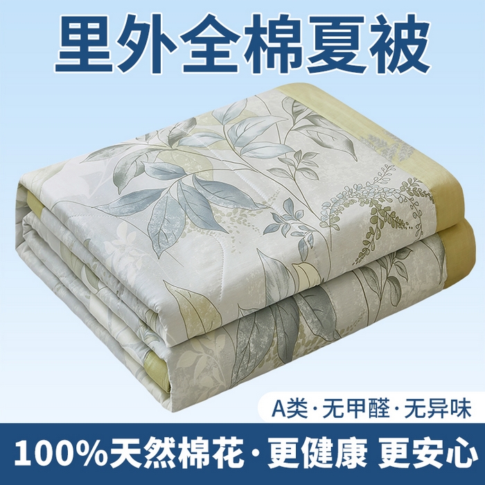 91家纺网 家纺一手货源 找家纺 （总）黛妮雅 2026新款里外全棉印花棉花被纯棉夏被夏凉被空调被 夏被四件套
