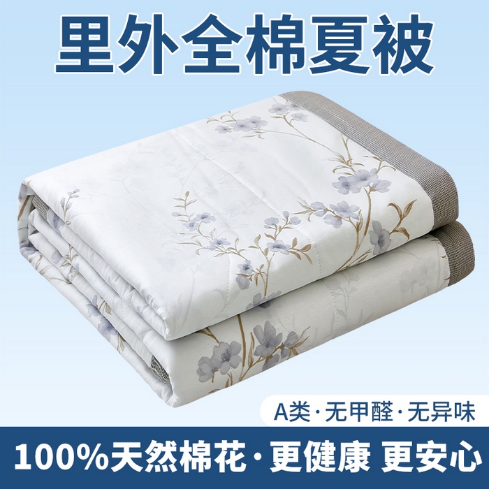 91家纺网 家纺一手货源 找家纺 （总）黛妮雅 2026新款里外全棉印花棉花被纯棉夏被夏凉被空调被 夏被四件套