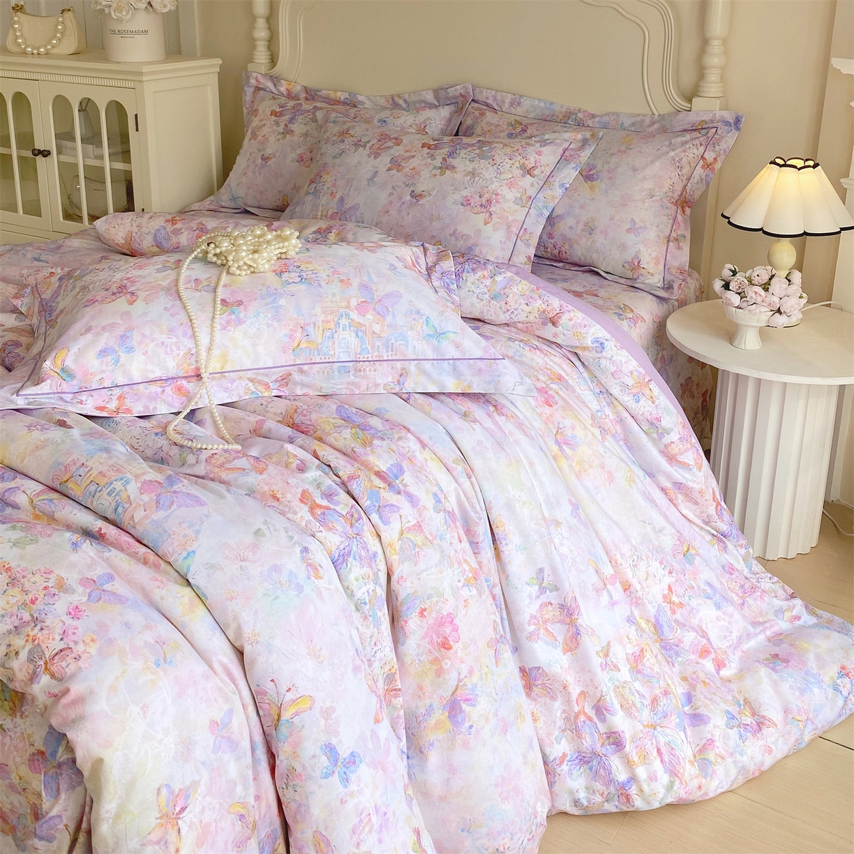 91家纺网 家纺一手货源 找家纺 宝齐莱家纺 2026新款全棉纯棉活性印花四件套 梦幻城堡