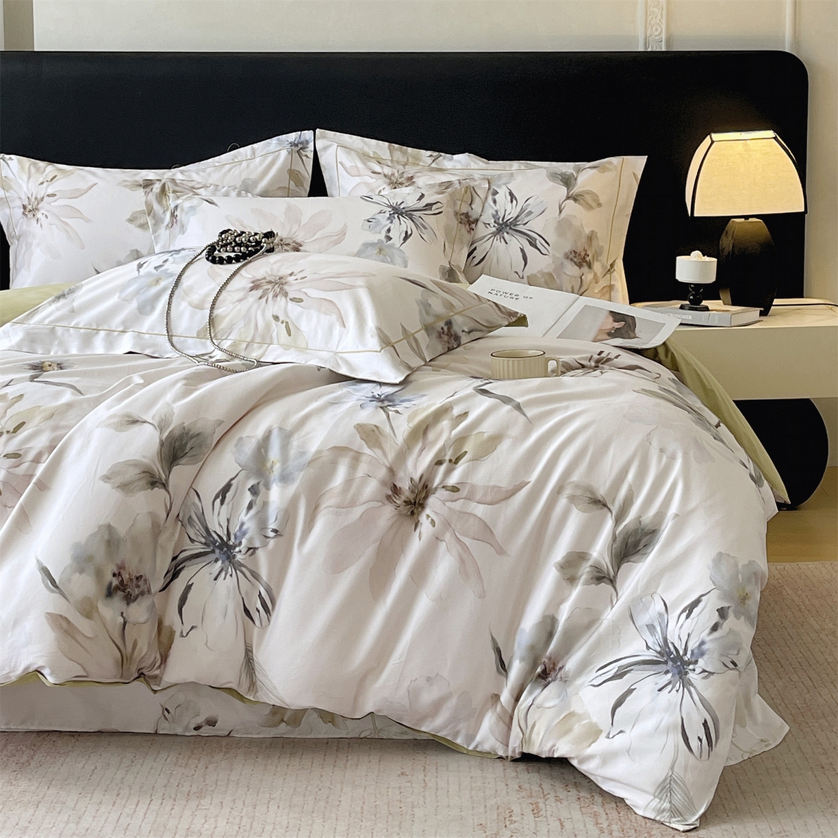 宝齐莱家纺 2026新款全棉纯棉活性印花四件套 花知晓