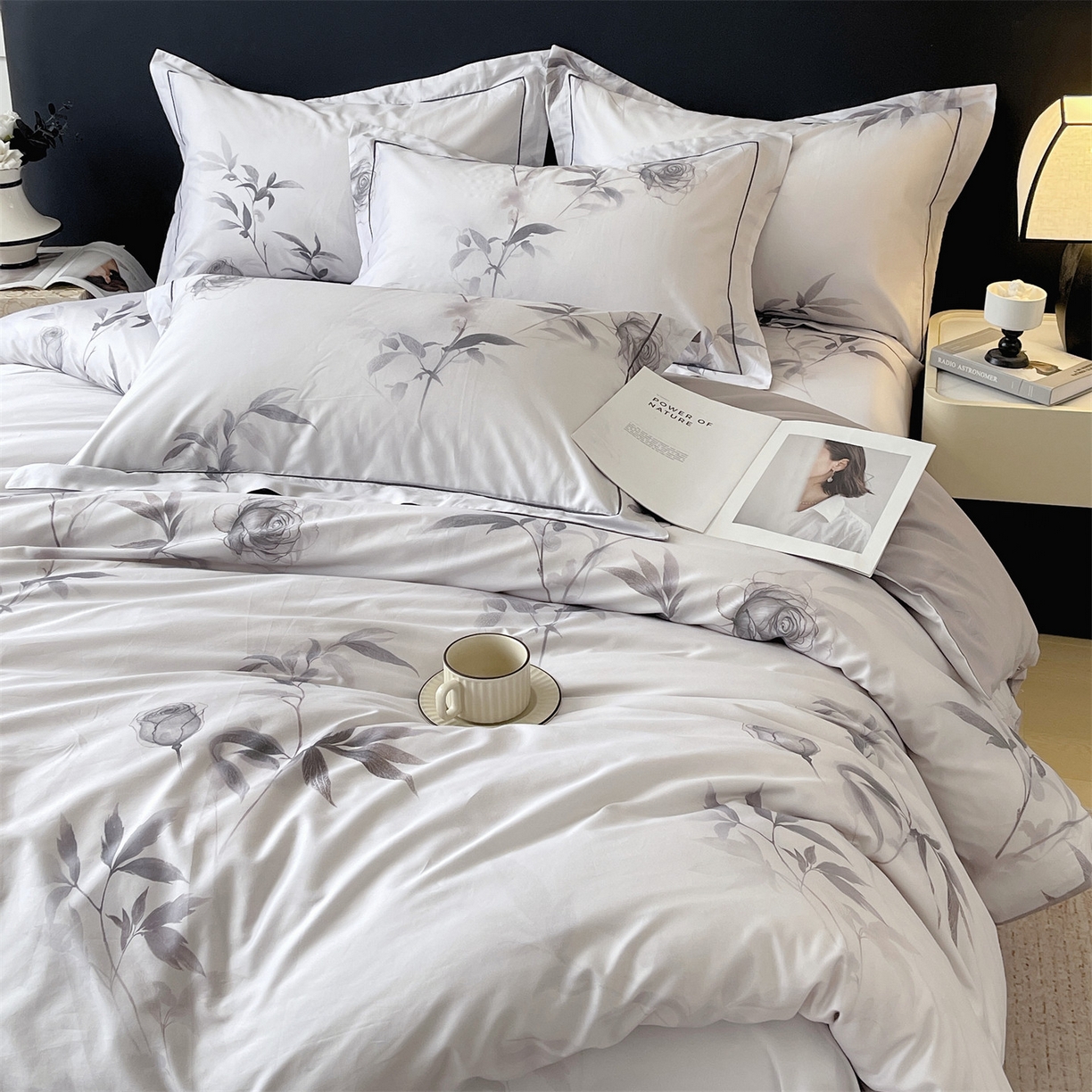 91家纺网 家纺一手货源 找家纺 宝齐莱家纺 2026新款全棉纯棉活性印花四件套 玫瑰的故事