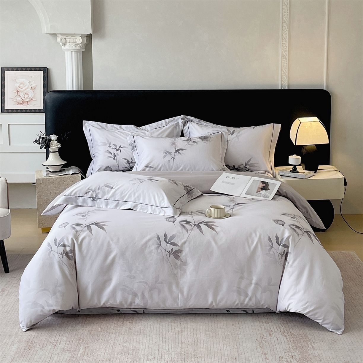 91家纺网 家纺一手货源 找家纺 宝齐莱家纺 2026新款全棉纯棉活性印花四件套 玫瑰的故事