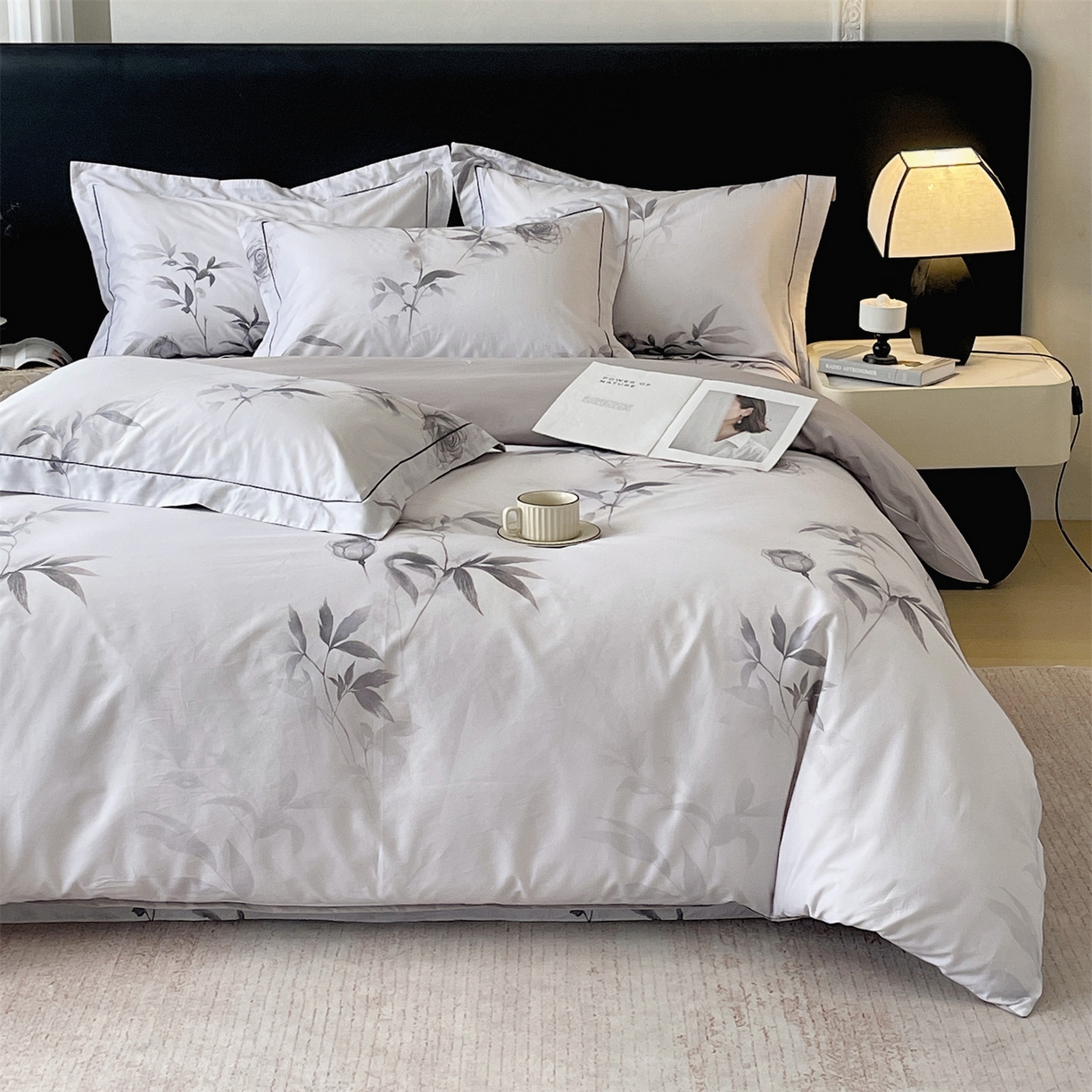 91家纺网 家纺一手货源 找家纺 宝齐莱家纺 2026新款全棉纯棉活性印花四件套 玫瑰的故事