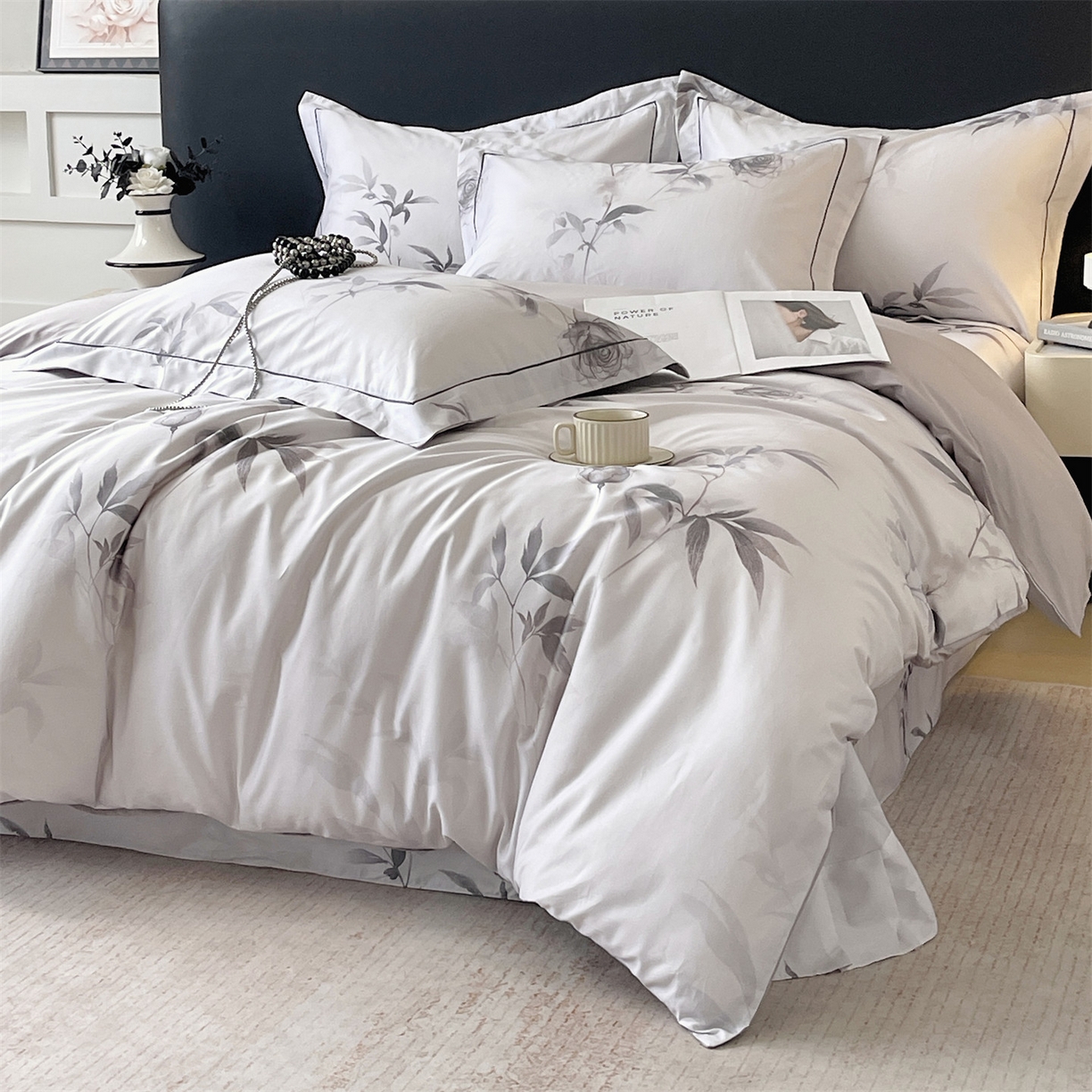 91家纺网 家纺一手货源 找家纺 宝齐莱家纺 2026新款全棉纯棉活性印花四件套 玫瑰的故事