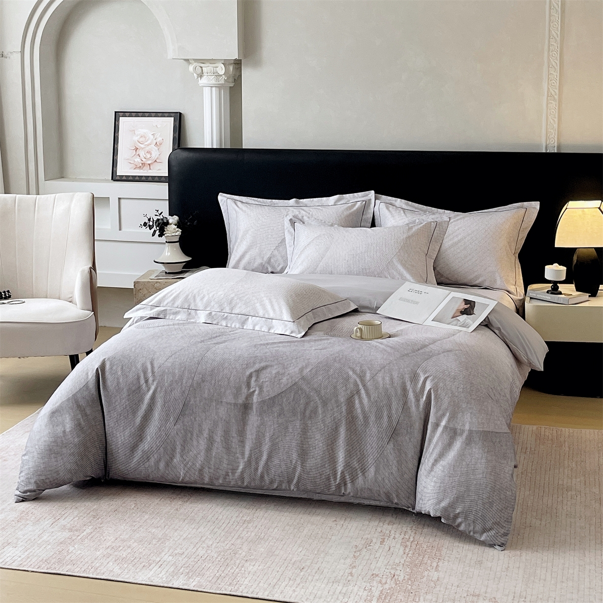 91家纺网 家纺一手货源 找家纺 宝齐莱家纺 2026新款全棉纯棉活性印花四件套 梦想家