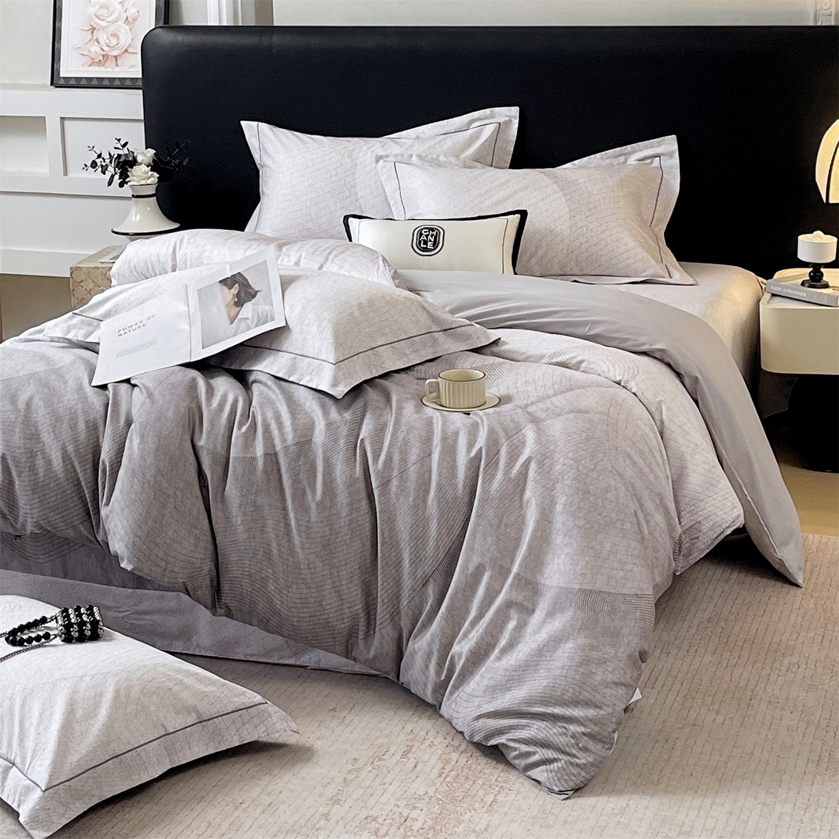 91家纺网 家纺一手货源 找家纺 宝齐莱家纺 2026新款全棉纯棉活性印花四件套 梦想家