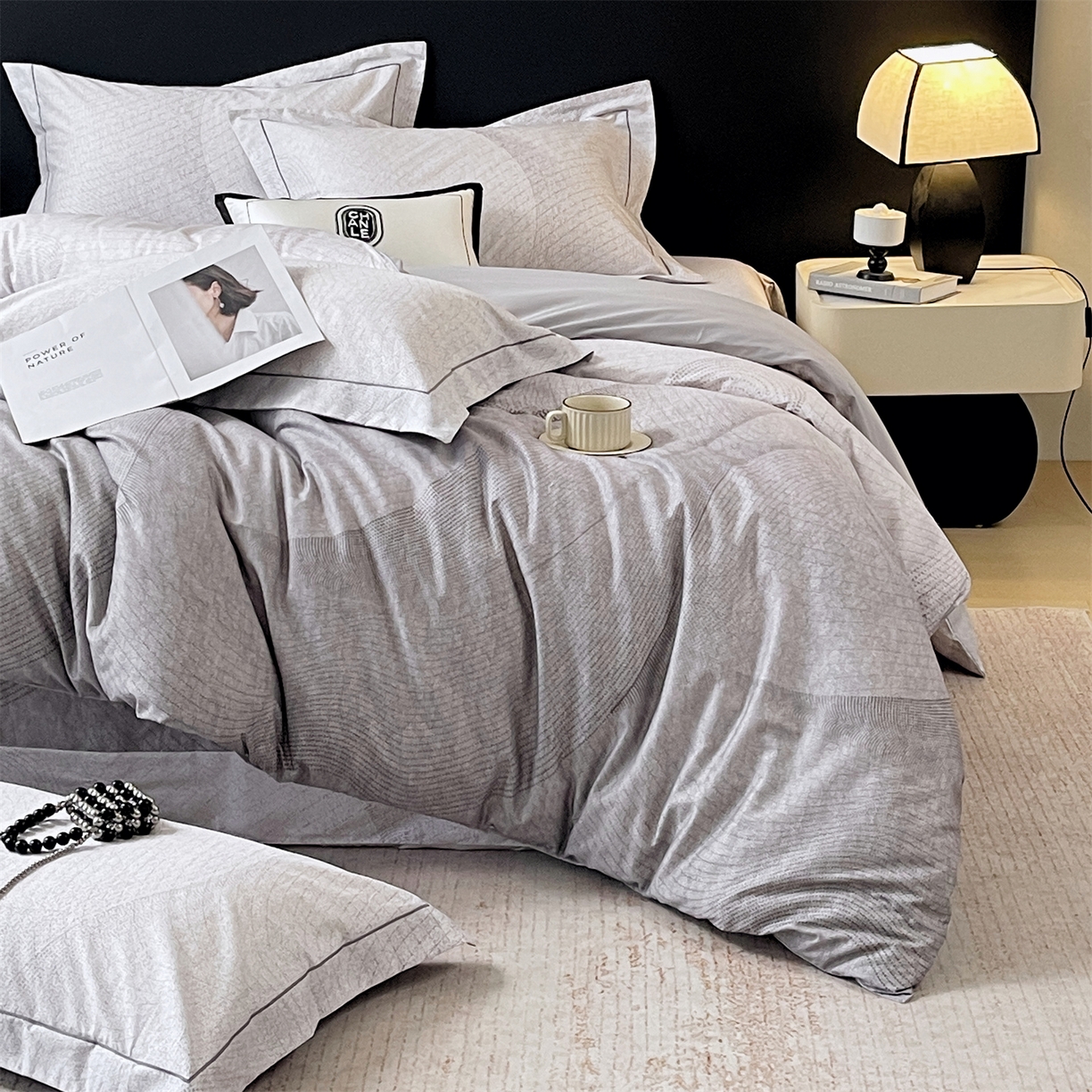 91家纺网 家纺一手货源 找家纺 宝齐莱家纺 2026新款全棉纯棉活性印花四件套 梦想家