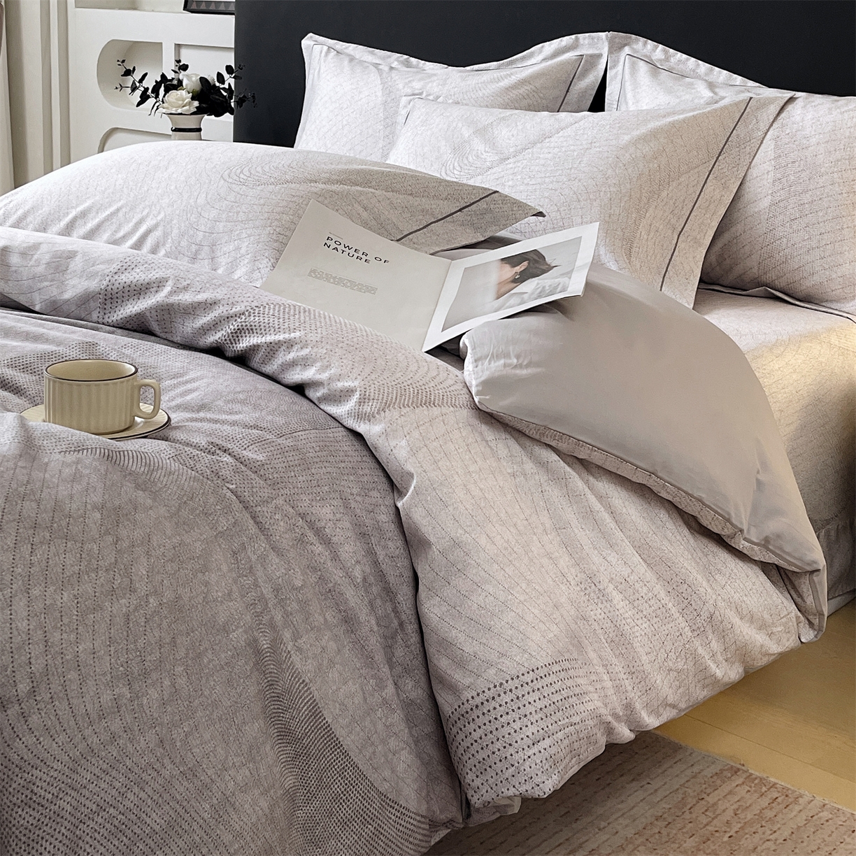 91家纺网 家纺一手货源 找家纺 宝齐莱家纺 2026新款全棉纯棉活性印花四件套 梦想家