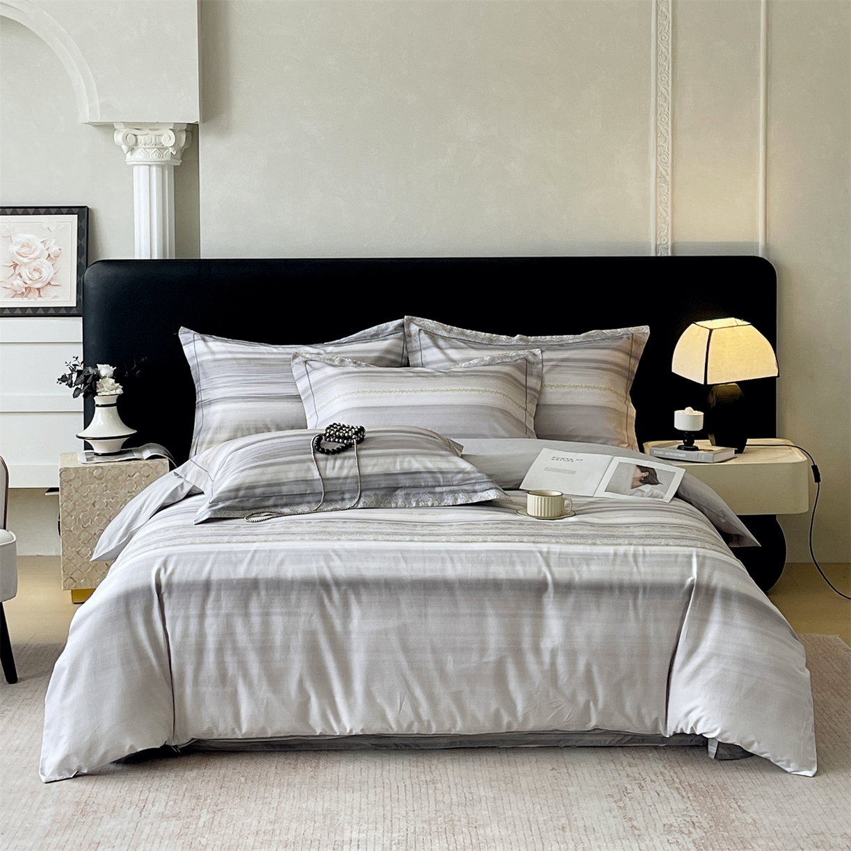 91家纺网 家纺一手货源 找家纺 宝齐莱家纺 2026新款全棉纯棉活性印花四件套 时光记忆