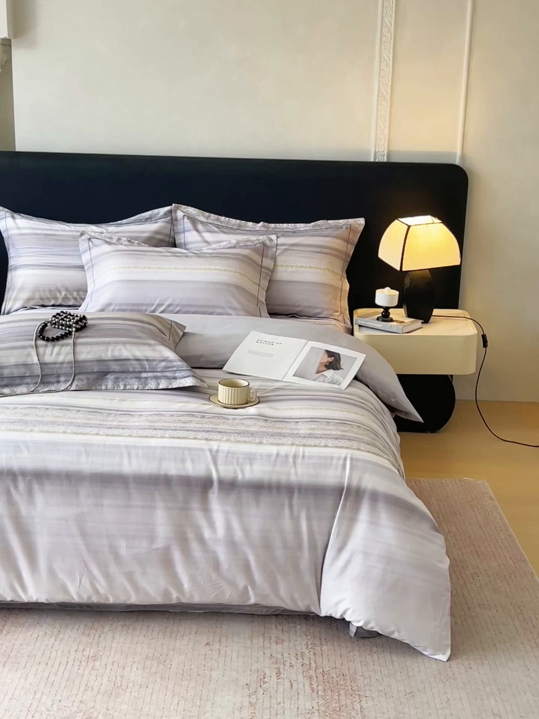 91家纺网 家纺一手货源 找家纺 宝齐莱家纺 2026新款全棉纯棉活性印花四件套 时光记忆