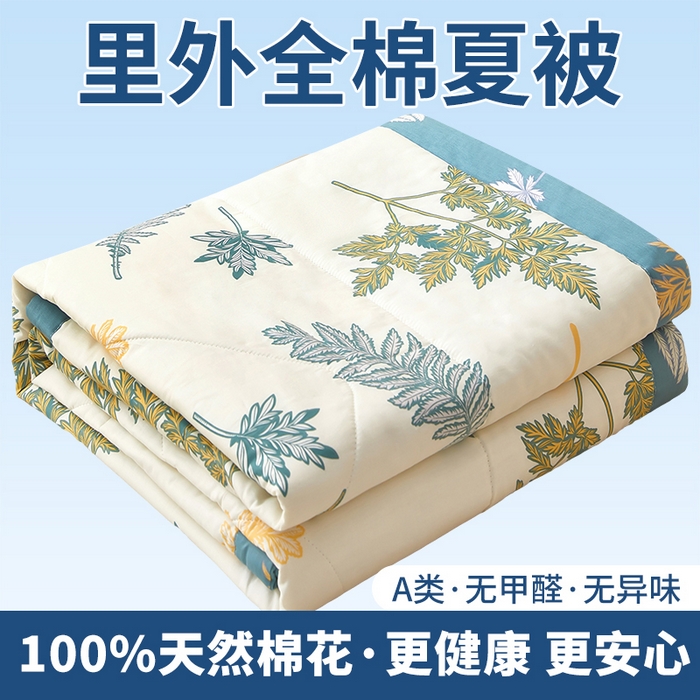 91家纺网 家纺一手货源 找家纺 （总）黛妮雅 2026新款里外全棉印花棉花被纯棉夏被夏凉被空调被 夏被四件套