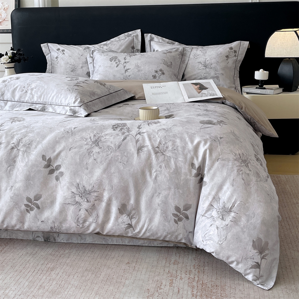 91家纺网 家纺一手货源 找家纺 宝齐莱家纺 2026新款全棉纯棉活性印花四件套 忆江南